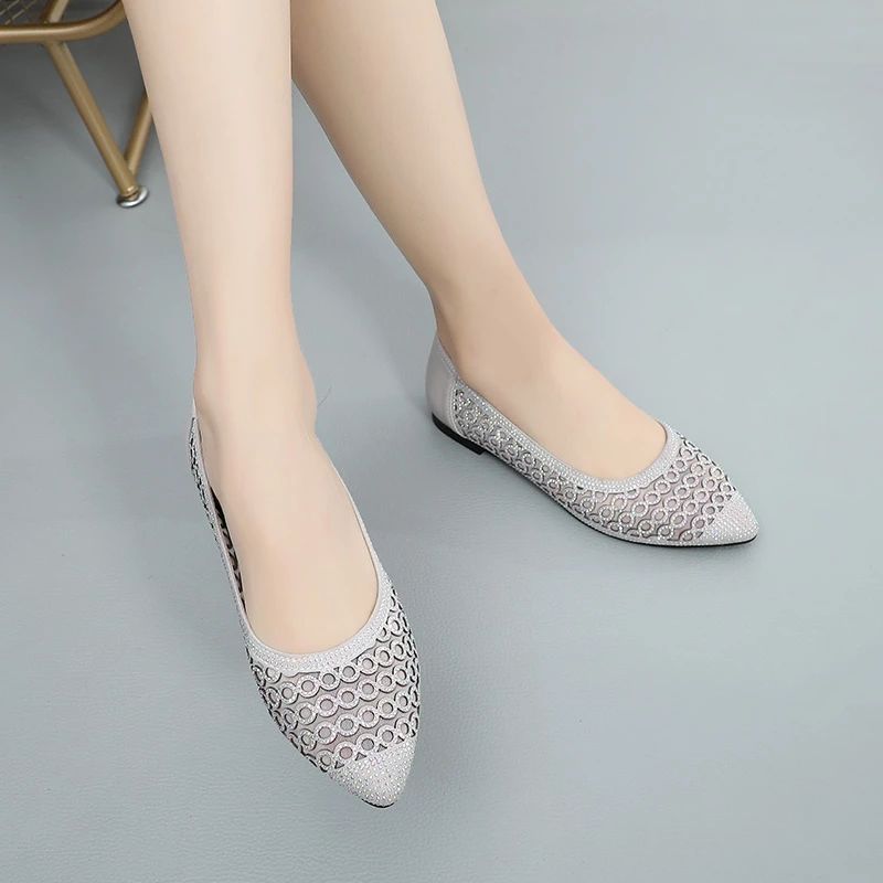 Italia Damskie Płaskie Buty - Beżowy