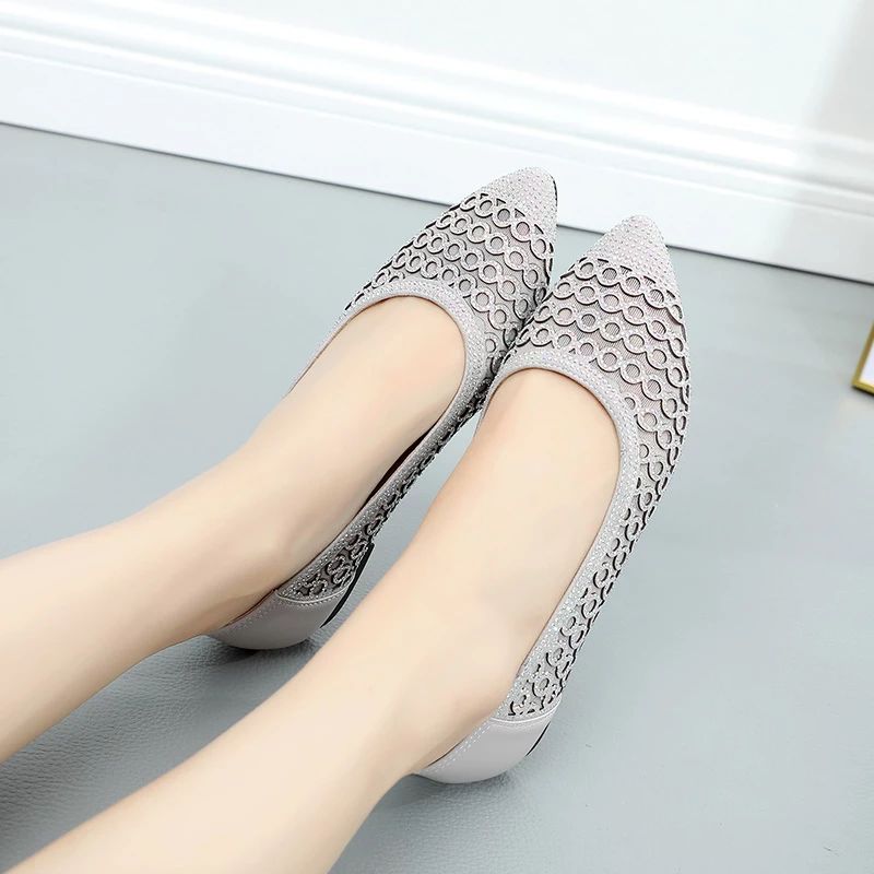 Italia Damskie Płaskie Buty - Beżowy