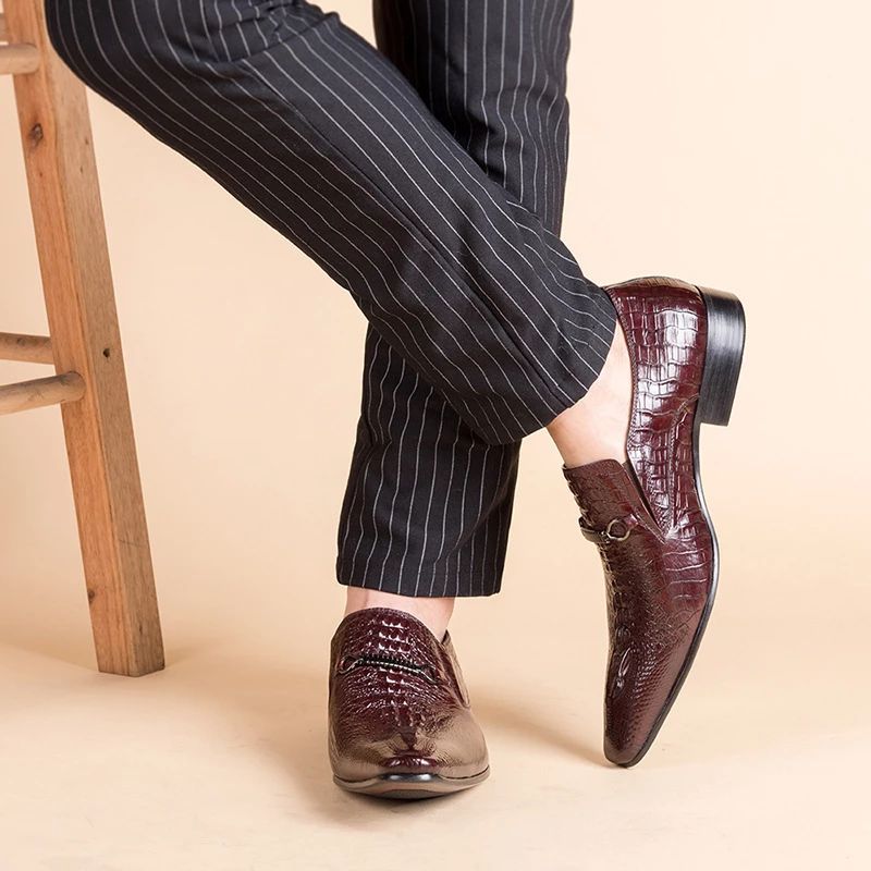 Jadon Męskie Mokasyny Eleganckie Buty - Kawa