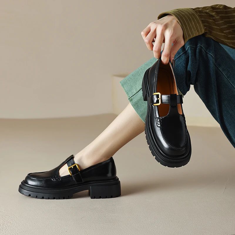 Jagdai Damskie Buty Na Platformie - Brązowy