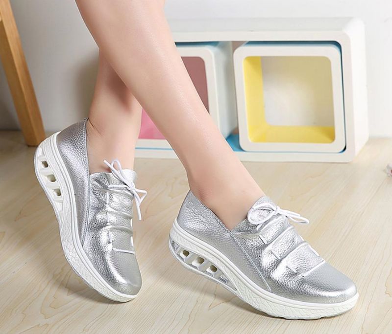 Jame Damskie Buty Na Platformie - Biały