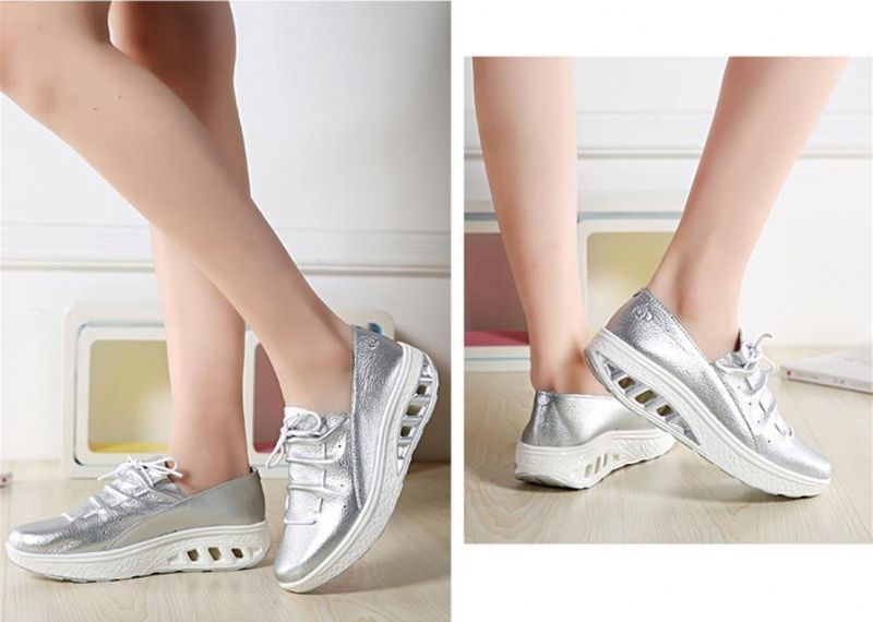 Jame Damskie Buty Na Platformie - Biały
