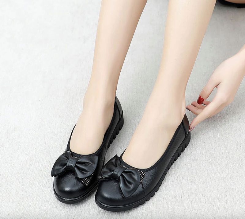 Jane Damskie Płaskie Buty - Czarny