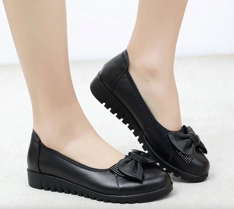 Jane Damskie Płaskie Buty - Czarny