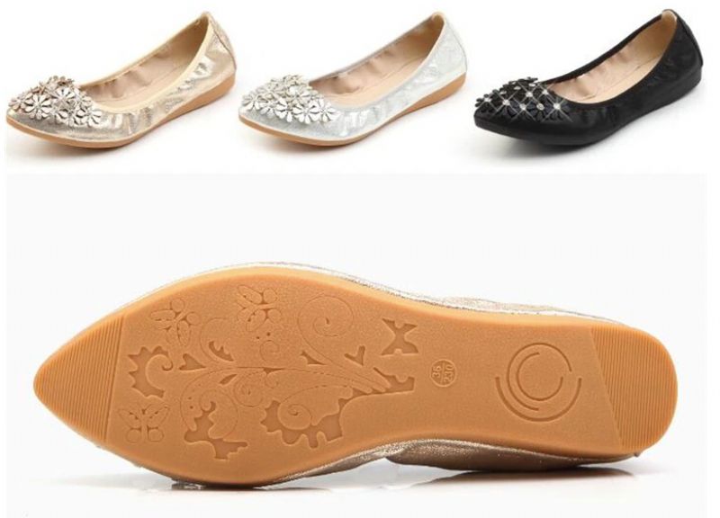 Jashi Damskie Płaskie Buty - Srebrny