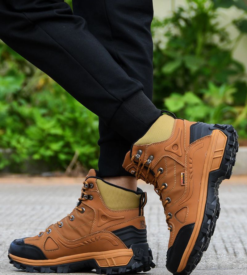 Jeagger Męskie Buty Zimowe - Pomarańczowy