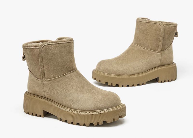 Jeudy Damskie Platformy Śnieżne Botki - Khaki