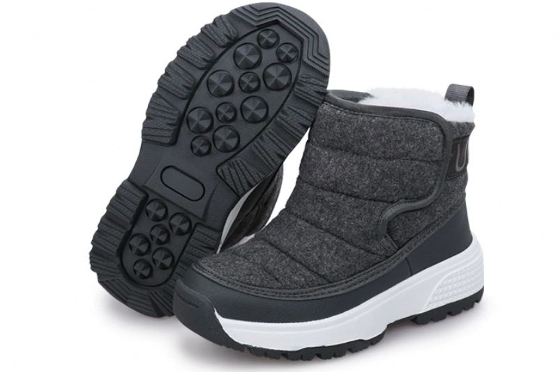 Jhon Chłopięce Buty Śniegowe - Szary Futro