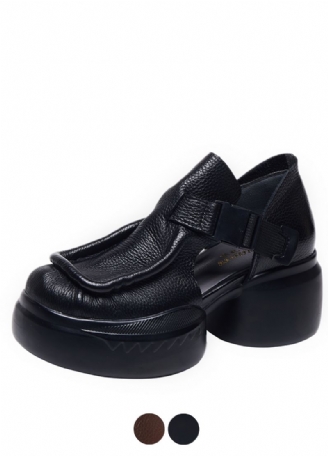 Joe Damskie Buty Na Platformie Na Grubej Podeszwie