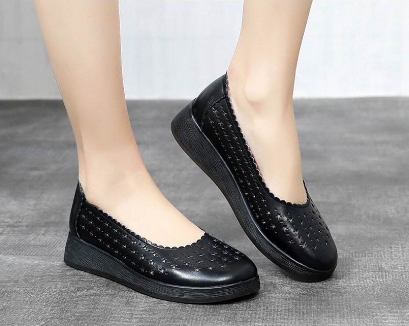 Jovina Damskie Płaskie Buty - Czarny
