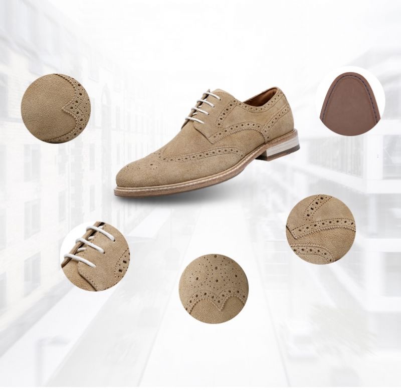 Juanes Męskie Buty Oxford - Beżowy