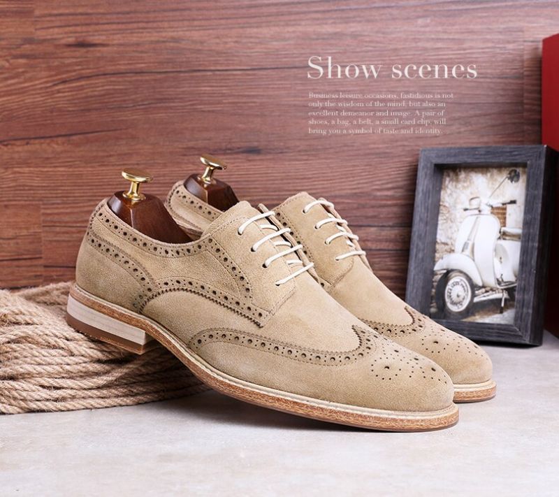 Juanes Męskie Buty Oxford - Beżowy