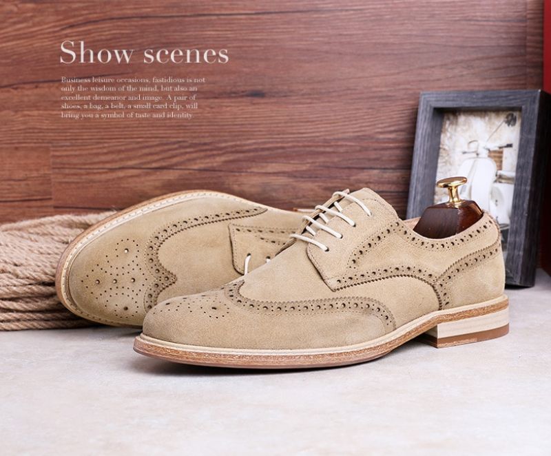 Juanes Męskie Buty Oxford - Beżowy