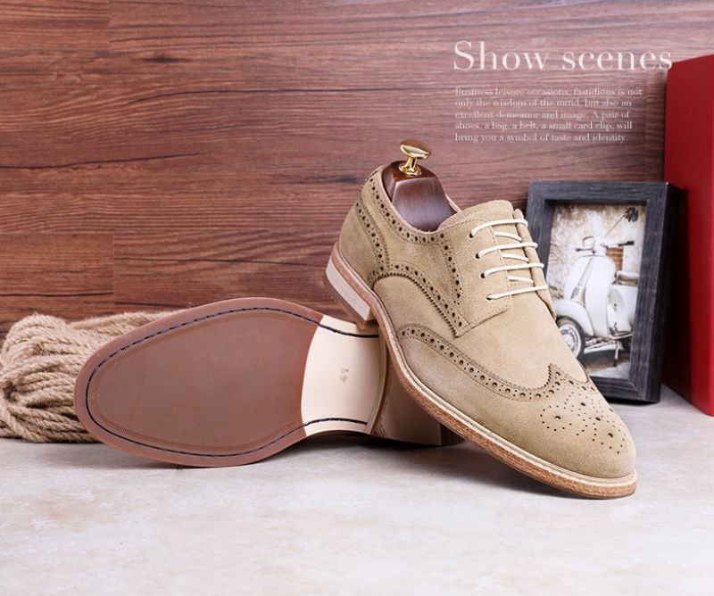 Juanes Męskie Buty Oxford - Beżowy