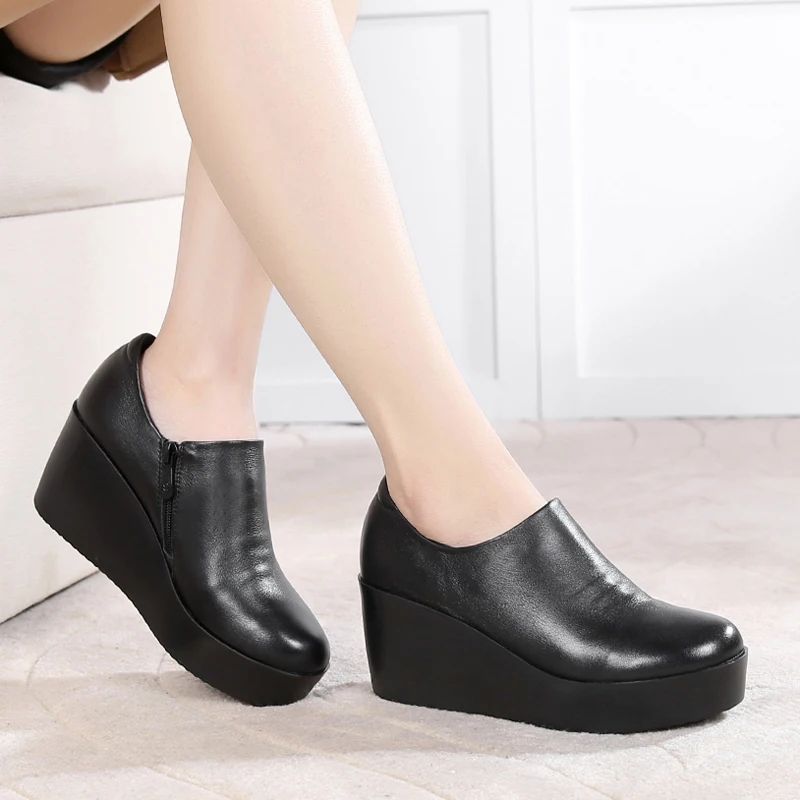Julia Damskie Buty Na Platformie - Czarny
