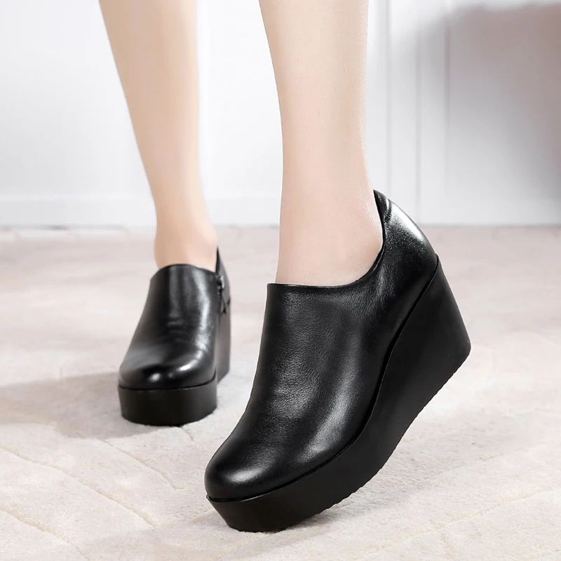 Julia Damskie Buty Na Platformie - Czarny