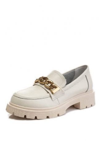 Julia Damskie Eleganckie Skórzane Buty Wsuwane Na Platformie