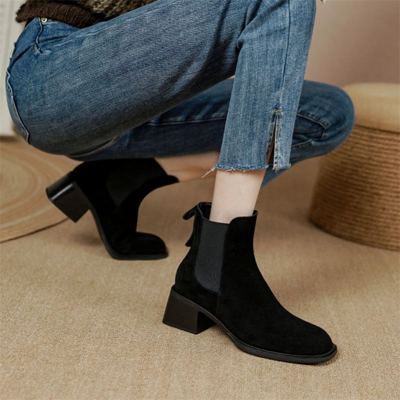Julie Damskie Buty Jesienne - Khaki Krótki Plusz