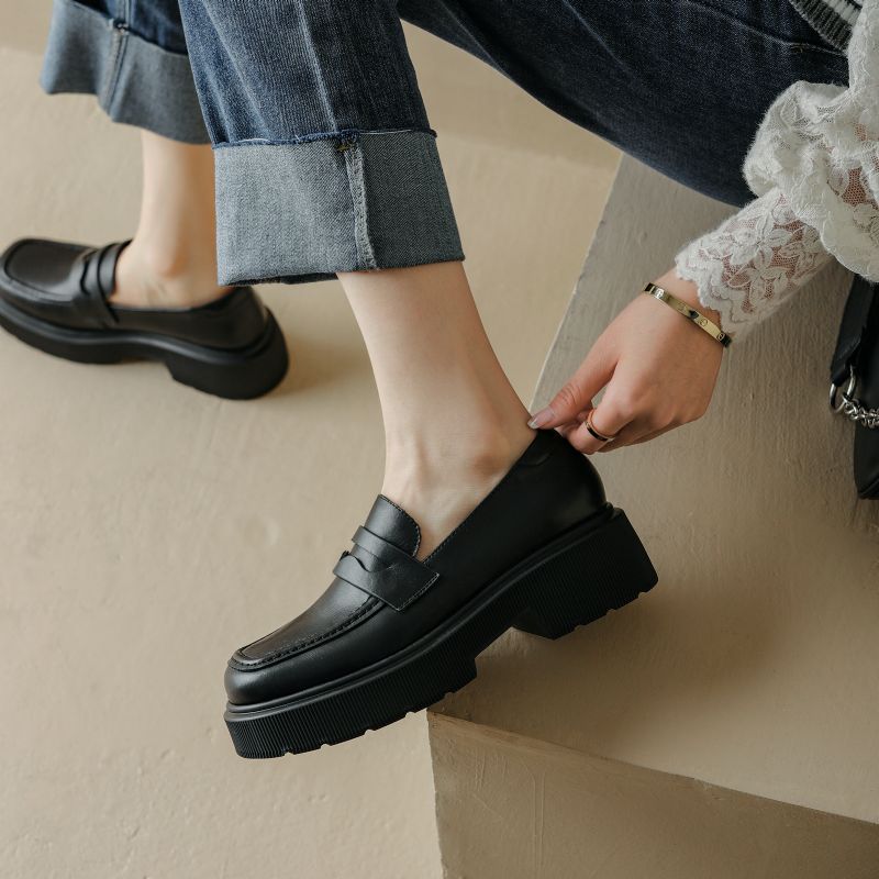 Julie Damskie Buty Na Platformie Casual - Czarny