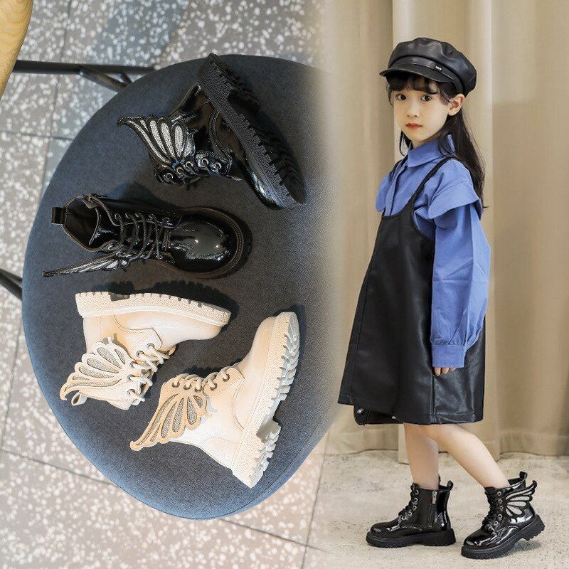 June Dziewczęce Buty Chelsea - Czarny