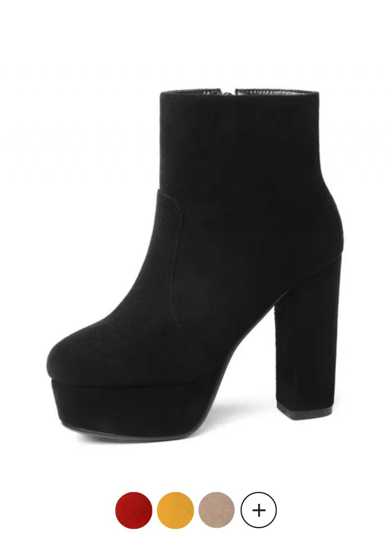 Karola Damskie Buty Na Platformie Do Kostki