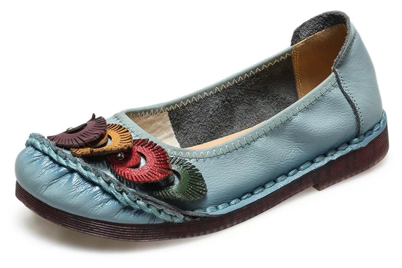 Karolay Damskie Płaskie Buty - Niebieski