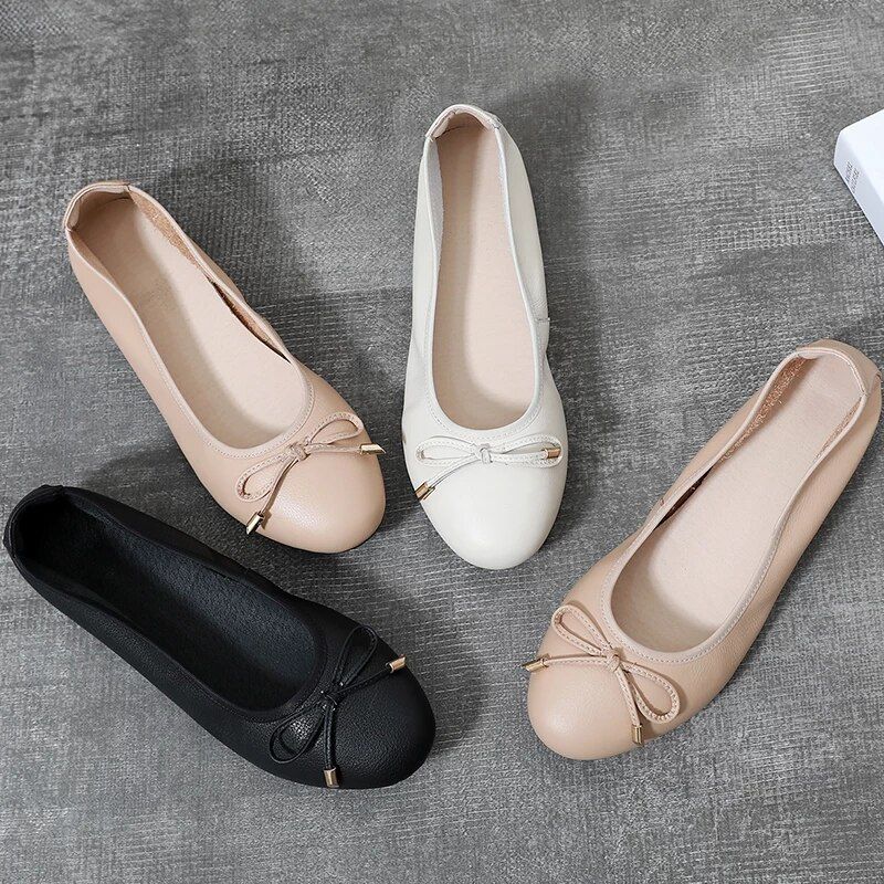 Kenia Damskie Płaskie Buty - Khaki