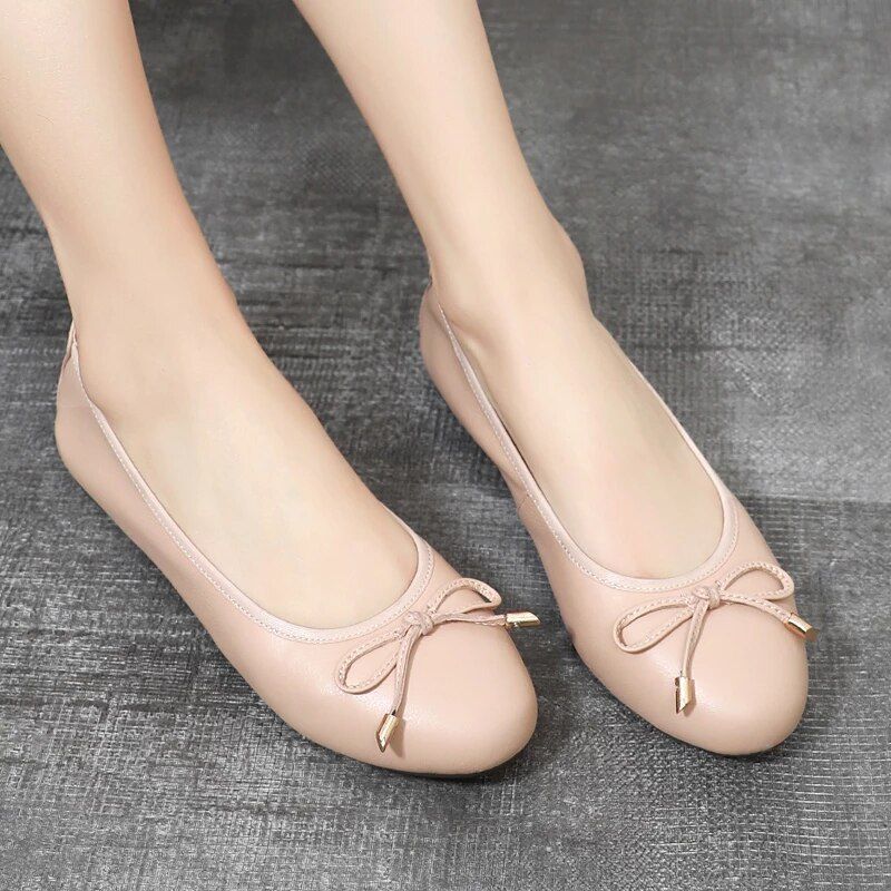 Kenia Damskie Płaskie Buty - Khaki