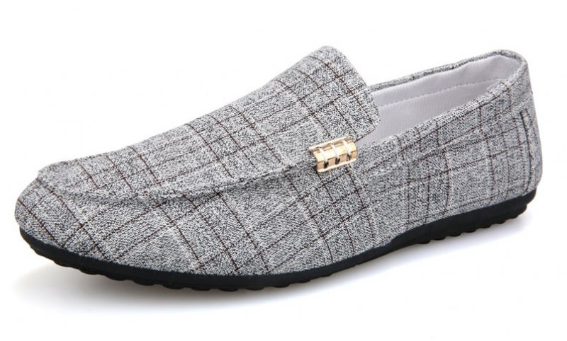 Khan Męskie Mokasyny Dress Loafers - Szary