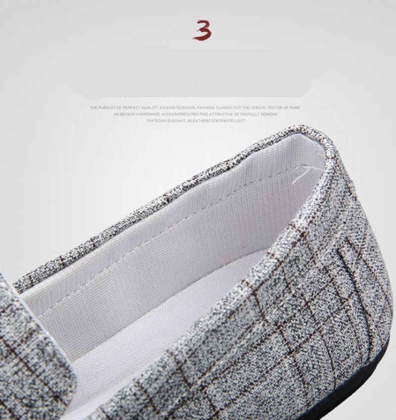 Khan Męskie Mokasyny Dress Loafers - Szary