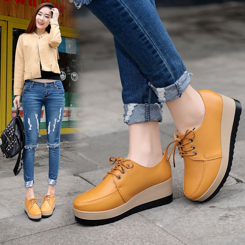 Kimmie Damskie Buty Typu Oxford - Żółty