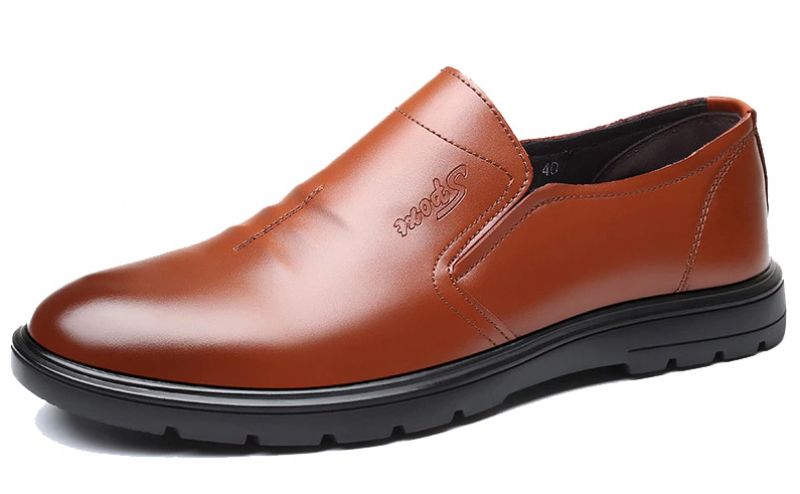 Kings Męskie Mokasyny Eleganckie Buty - Brązowy