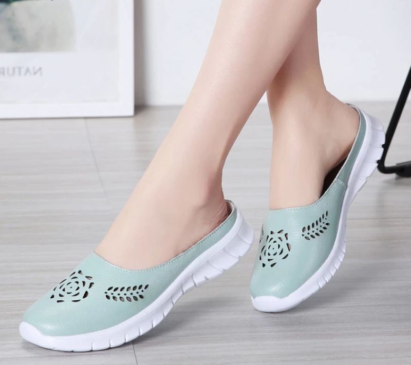 Klapki Damskie Lali - Letnie Buty - Zielony