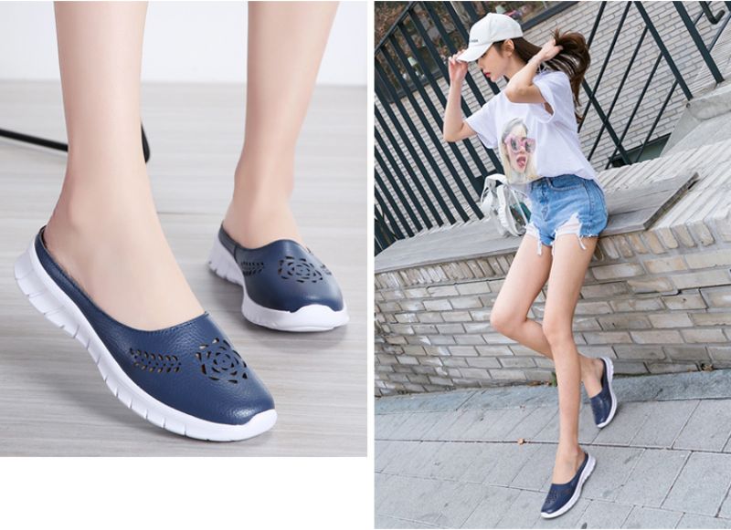 Klapki Damskie Lali - Letnie Buty - Zielony