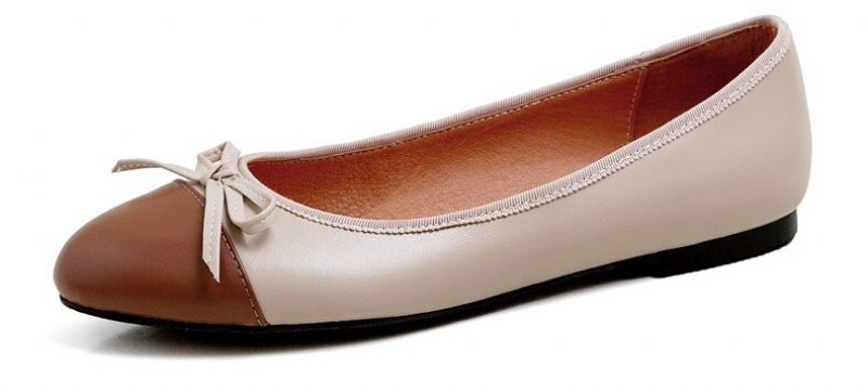 Klara Damskie Płaskie Skórzane Buty - Brązowy