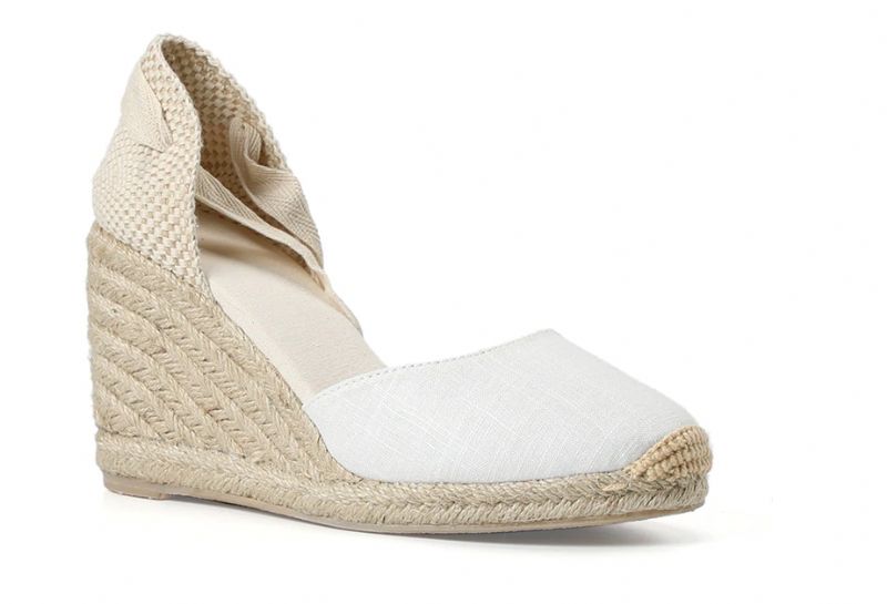 Klinowe Buty Damskie Arasy - Biały 3 cale