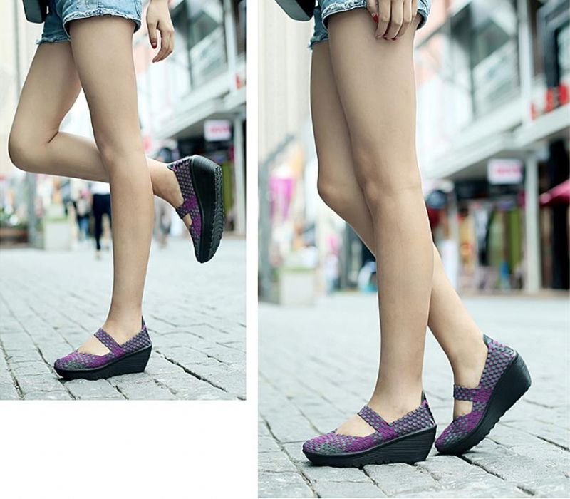 Klinowe Buty Damskie Ashoka - Wielokolorowy