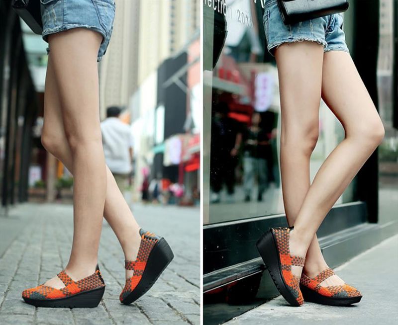 Klinowe Buty Damskie Ashoka - Wielokolorowy