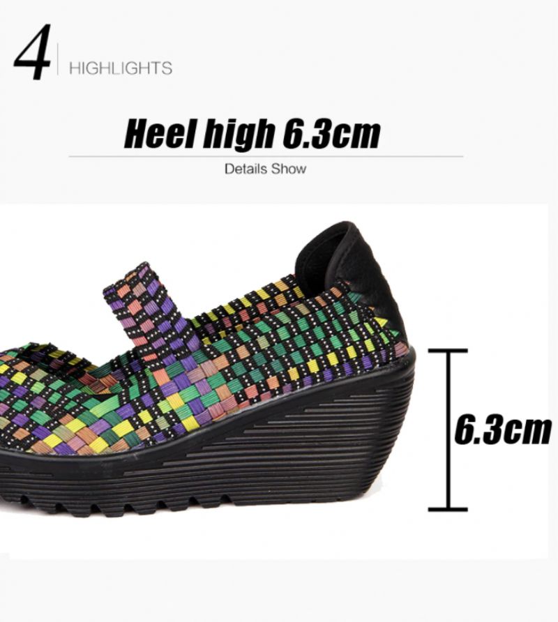 Klinowe Buty Damskie Ashoka - Wielokolorowy