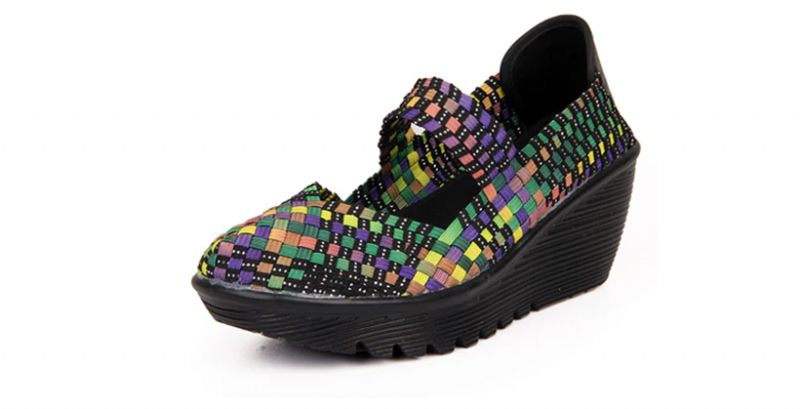 Klinowe Buty Damskie Ashoka - Wielokolorowy