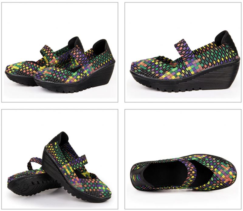 Klinowe Buty Damskie Ashoka - Wielokolorowy