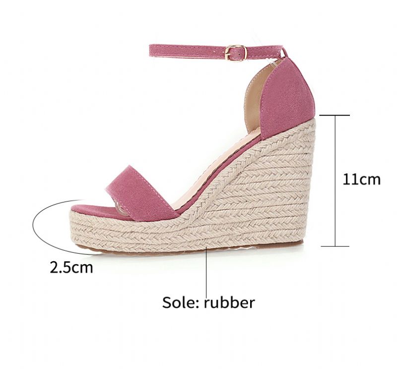Klinowe Buty Damskie Bolivia - Czarny