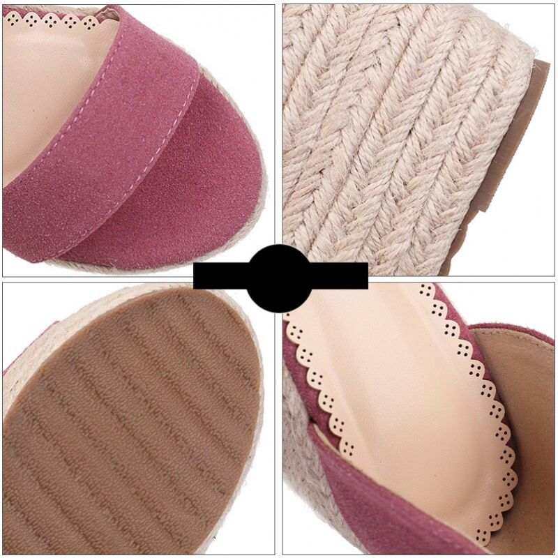 Klinowe Buty Damskie Bolivia - Czarny