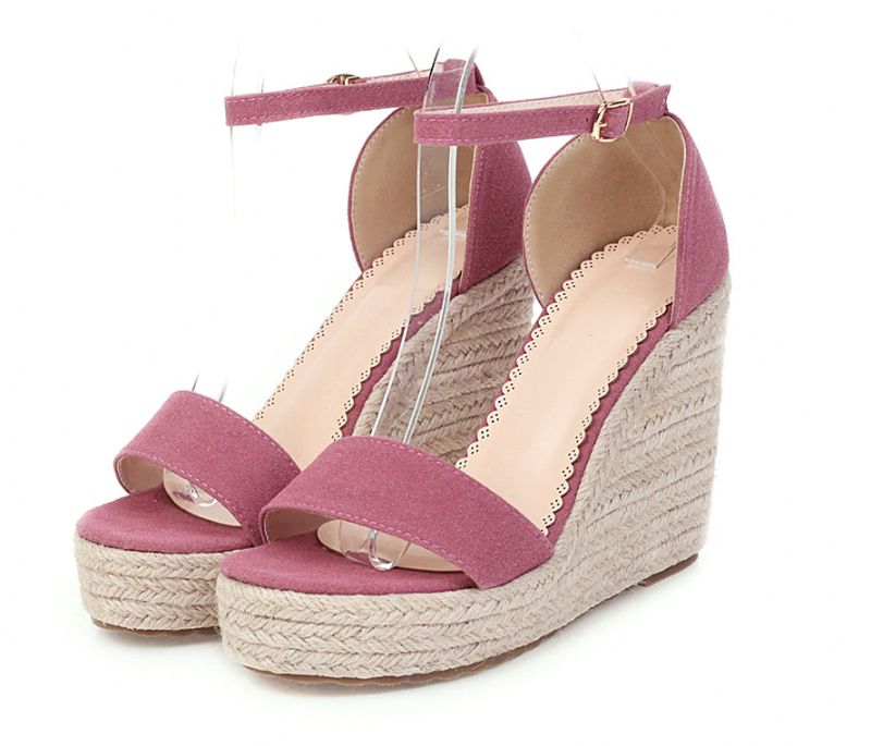Klinowe Buty Damskie Bolivia - Czarny