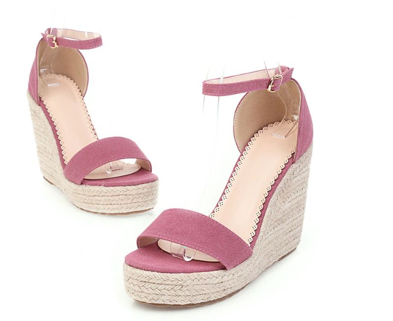 Klinowe Buty Damskie Bolivia - Czarny