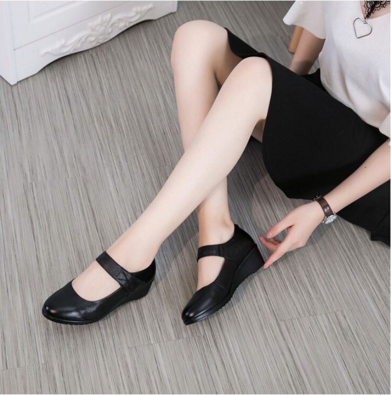 Klinowe Buty Damskie Lua - Niebieski