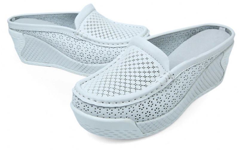 Klinowe Buty Damskie Na Platformie Viviane - Biały