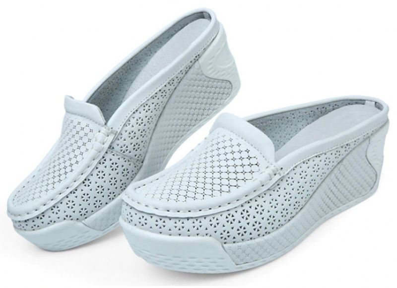 Klinowe Buty Damskie Na Platformie Viviane - Biały