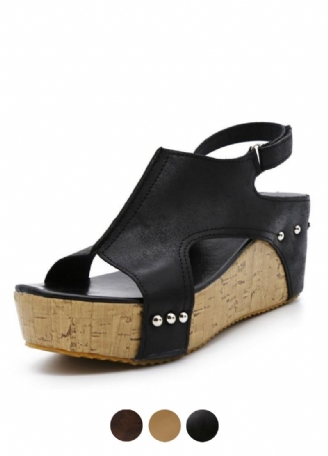 Klinowe Buty Damskie Vintage