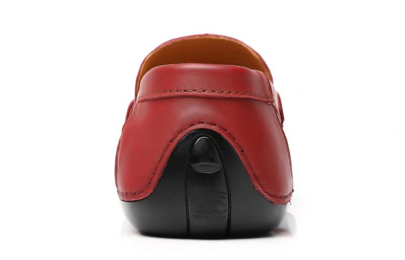 Kluiv Men's Loafer Fashion Shoes - Czerwony